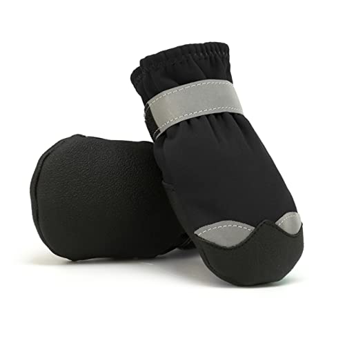 SEWOART Schneestiefel Für Haustiere rutschfest Für Den Außenbereich Für Hunde Winddicht Warm Waschbar Schwarz Größe 3 von SEWOART