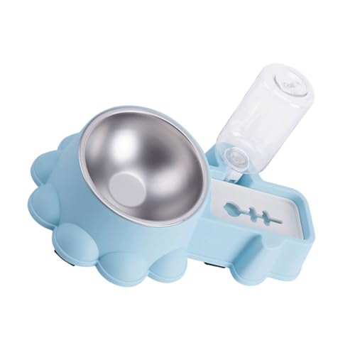 SEWOART 1 Satz Haustiernapf pet Water Bowl pet Bowl pet Food Container Katzennapf Haustierwasserfuttermittel dekorativer Wasserspender entzückender Hundefutterspender Rostfreier Stahl Blue von SEWOART