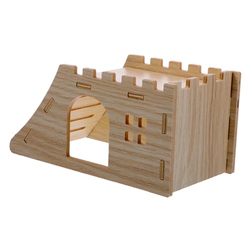 SEWOART Holzhaus Für Kaninchen Doppelstöckig Mit Rampe Kleintierhütte Aus Holz Versteck Für Hamster Meerschweinchen Und Ratten Natürlicher Schlaf Und Spielplatz Für Kleine Haustiere von SEWOART