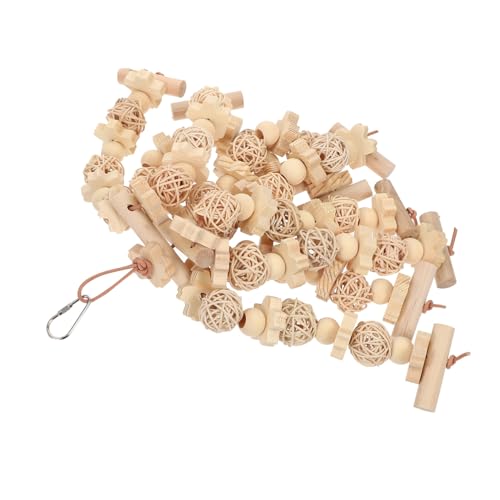 SEWOART Satz Vogelspielzeug Aus Holz Für Papageien Beißspielzeug Zum Aufhängen Käfigspielzeug Mit Umweltfreundlichem Material Spielzeug Für Vögel von SEWOART