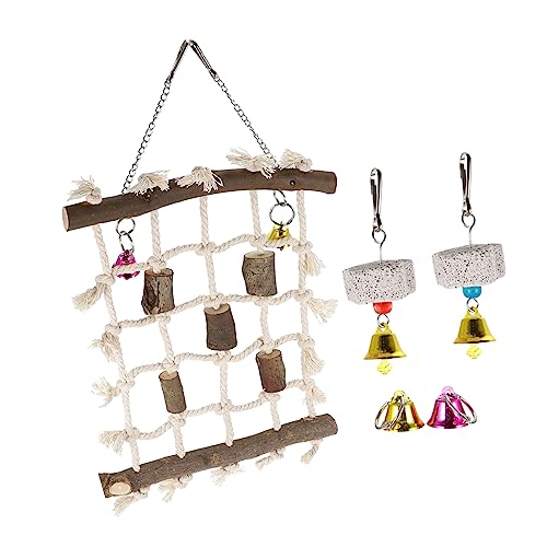 SEWOART 1 Satz Papagei Spielzeugset Netz Strickleiter Vögel Vogelkletternspielzeug Papageienkletterspielzeug Seilen Von Glocke Drinnen Für Barsch Papageienspielzeug Plastik SEWOART 1 Satz Papagei Spielzeugset Netz Strickleiter Vögel Vogelkletternspielzeug Papageienkletterspielzeug Seilen Von Glocke Drinnen Für Barsch Papageienspielzeug Plastik von SEWOART