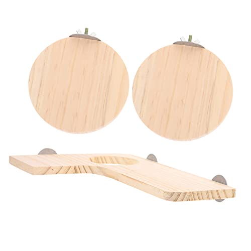 SEWOART 1 Satz Papageienbarsch nager zubehör holzspielzeug Klettergerüst für Papageien Papageien-Spielzeugset Papageienstange Plattform praktisches Kletterbrett Sprungbrett hölzern von SEWOART