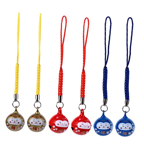 SEWOART 1 Set Mit 6 Ornament Charms Katzen Telefonanhänger Katzenanhänger „Hello Fortune Cat“ Entzückende Zitier Ornamente Katzenanhänger Charm Glockenanhänger Telefonanhänger SEWOART 1 Set Mit 6 Ornament Charms Katzen Telefonanhänger Katzenanhänger „Hello Fortune Cat“ Entzückende Zitier Ornamente Katzenanhänger Charm Glockenanhänger Telefonanhänger von SEWOART