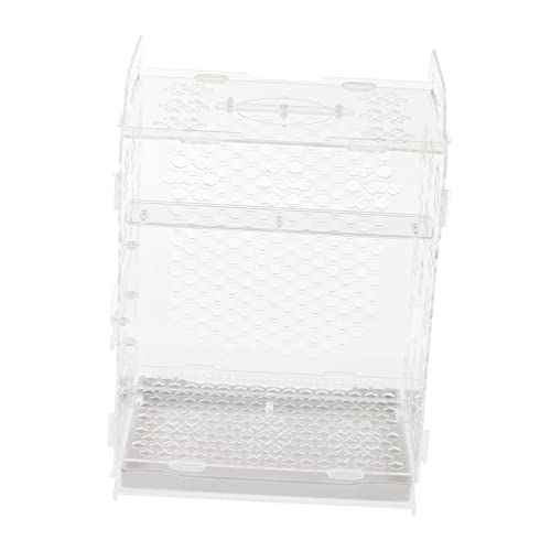 SEWOART Acryl Vogelkäfig Transparent Mit Bodenschale Für Kleine Papageien Futterkäfig Mit Kreativem Design Optimale Luftzirkulation von SEWOART