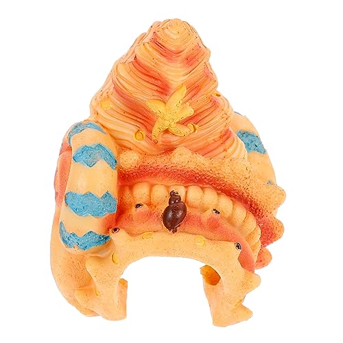 SEWOART 1 Stück Aquarium Conch House Dekoration Farbige Harz Conch Design für Aquarien Reptilienverstecke und Tischdekoration für Fischliebhaber und Terrarien von SEWOART