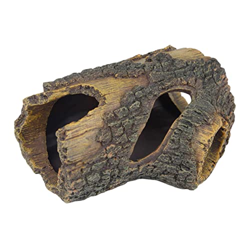 SEWOART 1 Stück Dekoration für Reptilienaquarien Kleine Aquariendekoration Fischunterkunft Aquariumdekorationen catchring giteer Safe unikal imitierter Baumstamm Landschaftsverzierung Harz von SEWOART