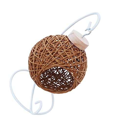 SEWOART Hamster-hängespielzeug Aus Gewebtem Papier Und Rattan Hängendes Schlafnest Für Kleintiere Handgewebtes Atmungsaktives Spielzeug Für Käfig Mit Nestmatte von SEWOART