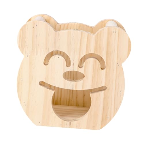 SEWOART 1 Stück Grasrahmen Hasen heuraufe badetiere Kaninchenfutterhalter Kaninchenheuraufe Heuhalter für Kaninchen Futterstelle für Kaninchen Kaninchenfutterkrippe Gestell hölzern Beige von SEWOART