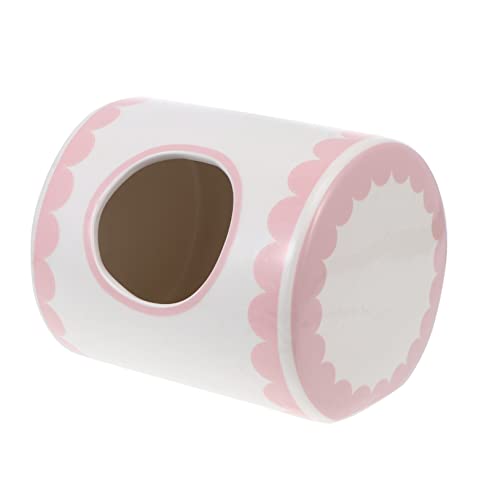 SEWOART 1 Stück Hamster Keramik Betthamster für Kühlung Mini-Hamster-Kühlhaus Meerschweinchen Sommer Hamster-Kühlnest Hamster Schlafhaus Kaninchen kühles Nest Haustierkeramiknest Rosa von SEWOART