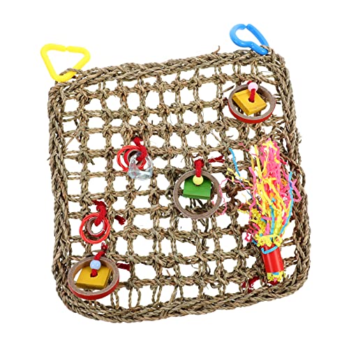SEWOART 1 Stück Kletternetz für Papageien Ratte Papageienkletterspielzeug Papageienspielzeug vogelkäfig zubehör vogelzubehör für käfig Vogel-Kletternetz Papageienkletternetz Plastik von SEWOART