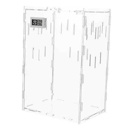 SEWOART Reptilien-zuchtbox Aus Acryl Reptilien-futterboxen Für Kleintiere Stabil Und Thermometer von SEWOART