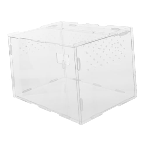 SEWOART 1 Stück Schachtel Futterbox für Reptilien Terrarienkäfigbecken Haustier Schlange Brutbehälter füttern insektenbox Insekten Box Reptilienzuchtkäfig Zuchtbecken aus Acryl Transparent von SEWOART