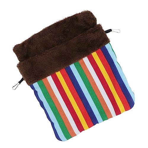 SEWOART 1 Stück Schlafsack Für Haustiere Nagetier Hamsterbettwäsche Hinzufügen Hängend Critter Nest Haustierbett Kleine Tasche Zum Aufhängen Für Haustiere Haustierbedarf Polyester Colorful von SEWOART