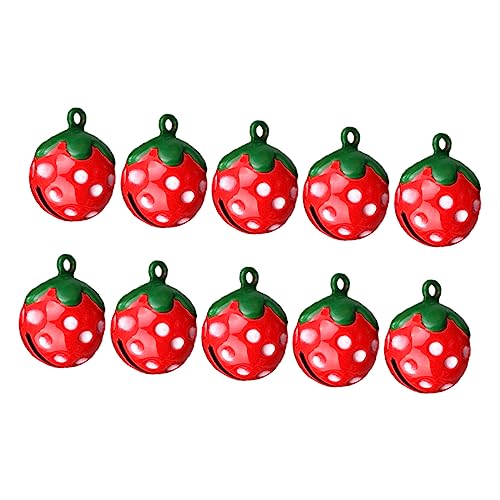 SEWOART 10 Stück Erdbeerglöckchen Glöckchen Für Hunde Zum Läuten Glöckchen Für Hunde Katzenglöckchen Für Katzenhalsbänder Hundesachen Glöckchen Charms Glöckchen Mini Glöckchen von SEWOART