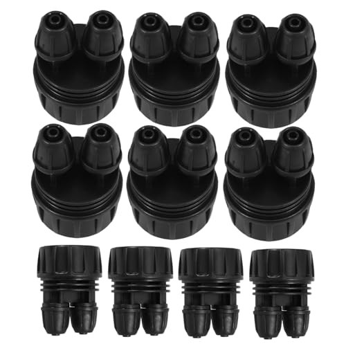 SEWOART 10st Gartenbewässerungsanschluss Glühbirnenfassung Single -Ring -sockel Adapter Für Bewässerungsrohre Wasserhahnschlauch Schwarzlichtfassung Wasserhahn Adapter Hochbett Abs Black von SEWOART