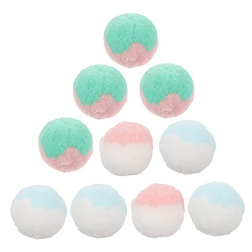 SEWOART 10stücke Katzen Spielzeug Bälle Plüsch Interaktive Katzenspielzeuge Für Spiel Und Spaß Zufällige Farben Für Und von SEWOART