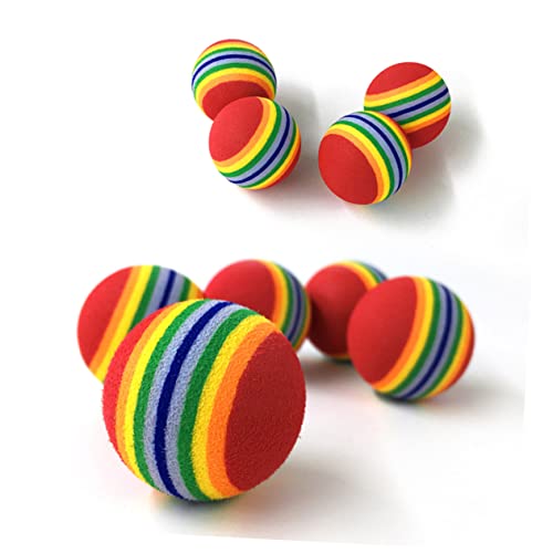 SEWOART Interaktives Spielzeug für Haustiere Hund 12 Stück Eva-Regenbogenball Zahnungsball für Hunde zum Kauen Training SEWOART Interaktives Spielzeug für Haustiere Hund 12 Stück Eva-Regenbogenball Zahnungsball für Hunde zum Kauen Training von SEWOART