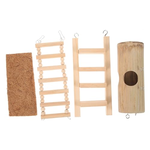 SEWOART Hängendes Hamsternest Mit Leiter Aus Holz Schlafnest Für Hamster Und Kleine Haustiere Komfortables Und Dekoratives Wohnumfeld SEWOART Hängendes Hamsternest Mit Leiter Aus Holz Schlafnest Für Hamster Und Kleine Haustiere Komfortables Und Dekoratives Wohnumfeld von SEWOART