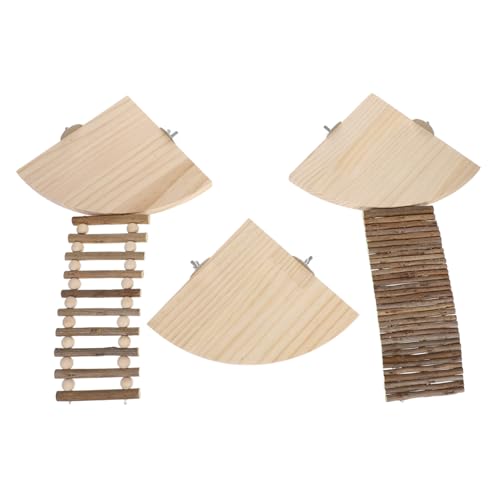 SEWOART 1Satz Holz Kletterleiter für Kleintiere Teiliges Ästen für Hamster Zwerghamster und Meerschweinchen Sicheres Klettervergnügen und Anregende von SEWOART