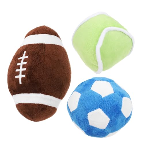 SEWOART 1Satz Sportliches Haustierspielzeug Teiliges Aus Weichem Plüsch Zahnpflege Hundeball Für Welpen Und Katzen Kauspielzeug Mit Einzigartiger Textur Für Bessere Mundgesundheit von SEWOART