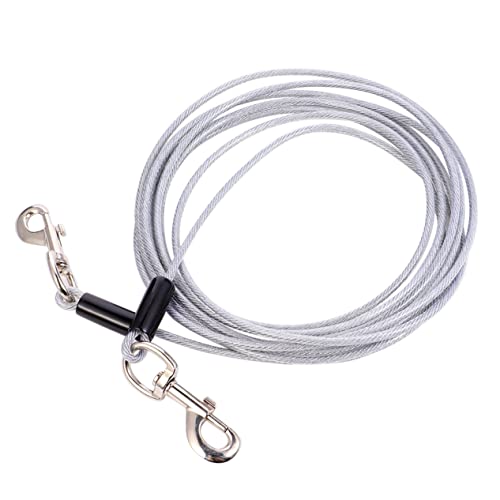 SEWOART Hochfeste Haustier-handleine 5 Mm Stahldraht 5 M Doppelseitig Hundetraining SEWOART Hochfeste Haustier-handleine 5 Mm Stahldraht 5 M Doppelseitig Hundetraining von SEWOART