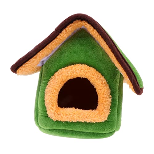 SEWOART Weihnachten Haustier Nest Halb Geschlossene Hamster Haus Bequeme Schlafmöglichkeit Für Kleintiere Warm Und Robust Für Meerschweinchen Und Ratten von SEWOART