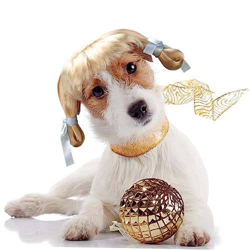 SEWOART Hundeperücke Für Haustier Kopfbedeckung Hund Haar Zubehör Pet Kopfschmuck Haustierperücke Haustier Kopfbedeckung von SEWOART