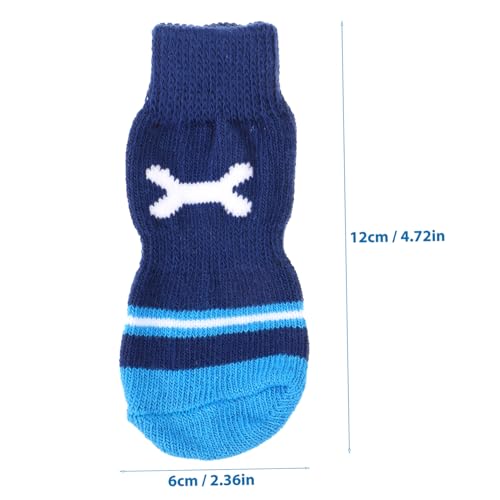 SEWOART 2 Paare Rutsch Hundesocken für Kleine bis Große Hunde Atmungsaktive Pfotenschützer rutschfeste Haustiersocken für Winter Schutz vor Kälte Schnee EIS und Kratzern für Drinnen und von SEWOART