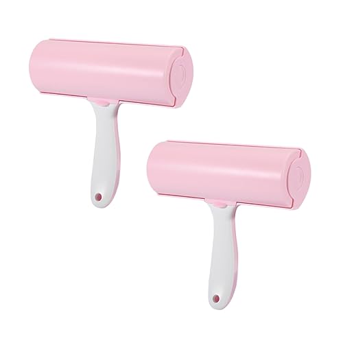 SEWOART 2 Pcs Fusselrolle Fusselrolle Kleberolle Haarkleberolle Haaraufkleberrolle Rosa von SEWOART
