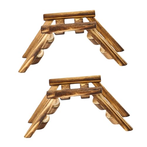 SEWOART 2 Stück Kletterleiter Für Hamster Holzleiter Spielzeugbrücke Pädagogisches Haustierspielzeug Übungsspaß Für Kleintiere von SEWOART