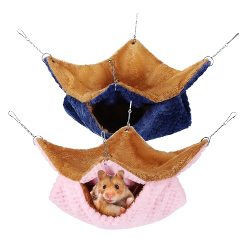SEWOART 2stücke Hamsterhängematte Für Meerschweinchen Frettchen Ratten Haustier Käfig Schlaf Bett Aus Plüsch Einfach Zu Reinigen Warm Und Bequem Mini Hängematte SEWOART 2stücke Hamsterhängematte Für Meerschweinchen Frettchen Ratten Haustier Käfig Schlaf Bett Aus Plüsch Einfach Zu Reinigen Warm Und Bequem Mini Hängematte von SEWOART