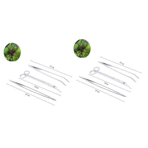 SEWOART 2 Stück 3 1 Aquarium Pflanzenpinzette Schere 3-in-1 Werkzeugset Edelstahl Für Die Pflege Von Wasserpflanzen von SEWOART