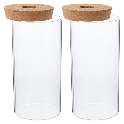 SEWOART 2stücke Glas Pflanzenflasche Hochborosilikat Glas Terrarium Behälter Für Mikrolandschaften Blumen Und Moos Dekorationsflasche Für Zuhause Und Kreative Projekte von SEWOART