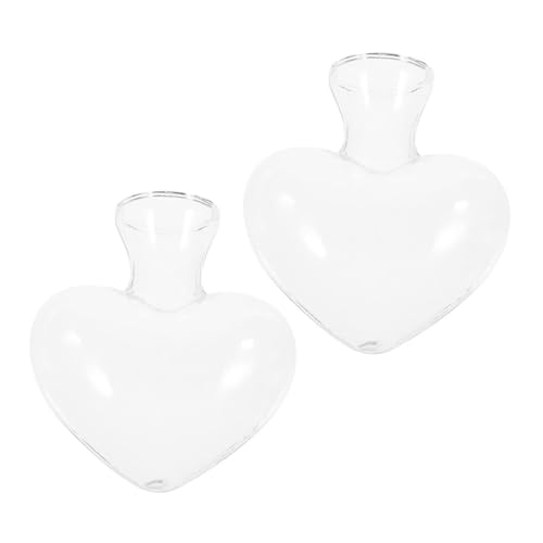 SEWOART 2 Stück Glasvase Vasen Blau Saftig Wasser Bewässerungskugeln Für Zimmerpflanzen Hohe Bodenvase Künstliche Reben Zylindervase Luftpflanzen Terrarium Stengel Beige Vase Transparent von SEWOART