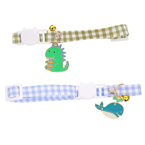 SEWOART 2 Stück Glockenhalsband für Katzenhalsband für Kitten Kettenhalsband für Nettes Katzenzubehör Baumwolle Polyester von SEWOART