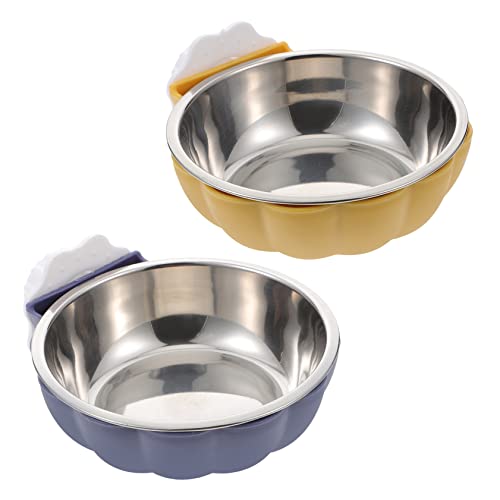 SEWOART 2 Stück Hängender Hundenapf Haustier Erhöhte Hundenäpfe rutschfeste Fressnäpfe Für Katzen Hundefutter Schüsseln Hunde Schüssel Hundesofa Rostfreier Hundenapf Rostfreier Stahl von SEWOART