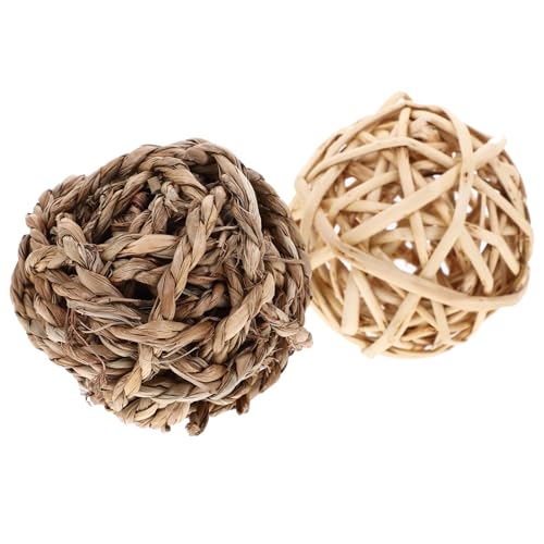 SEWOART 2 Stück Hamster Kauspielzeug aus Natürlichem Gras Langlebige Kauspielbälle für Kaninchen Meerschweinchen und Kleine Kleintiere Sicheres Heu zur Zahnpflege und Beschäftigung SEWOART 2 Stück Hamster Kauspielzeug aus Natürlichem Gras Langlebige Kauspielbälle für Kaninchen Meerschweinchen und Kleine Kleintiere Sicheres Heu zur Zahnpflege und Beschäftigung von SEWOART
