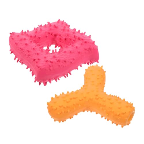 SEWOART 2 Stück Geometrisch Geformte Molaren-kauspielzeuge Für Hunde Interaktives Quietschendes Hunde-beißspielzeug Für Welpen Und Große Hunde SEWOART 2 Stück Geometrisch Geformte Molaren-kauspielzeuge Für Hunde Interaktives Quietschendes Hunde-beißspielzeug Für Welpen Und Große Hunde von SEWOART