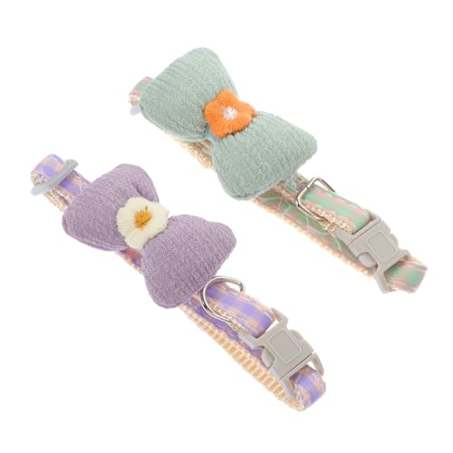 SEWOART Dekoratives Katzenhalsband 2 Stück Atmungsaktiv Mit Schnalle Für Weihnachtsfeiern Haustier Accessoire von SEWOART