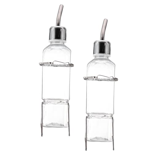 SEWOART 2 Stück Haustier Trinkflasche aus Langlebigem Kunststoff Auslaufsicherer Wasserspender zum Aufhängen für Kaninchen Chinchilla und Kleine Kleintiere Praktisch für Unterwegs und von SEWOART