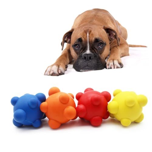 SEWOART 2stücke Gummiball Hundespielzeug Unregelmäßiger Sprungfähiger Kauspielzeug Für Hunde Farben Zufällig Sicheres Material Für Sicheres von SEWOART