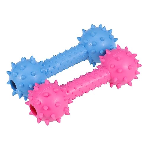 SEWOART Gummi-Sound-hanteln Für Hunde Und Katzen Mit Kauspielzeug Zahnreinigungsspielzeug Haustier-trainingsprodukt von SEWOART