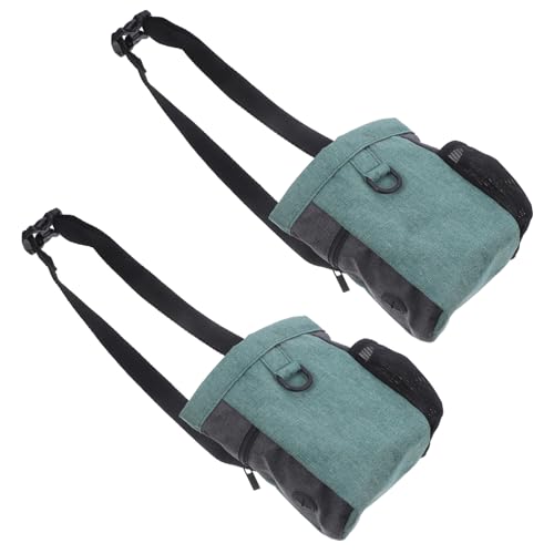 SEWOART 2 Stück Hundetrainingstasche aus Oxford Robuste Futtertasche für Welpen und Hunde Praktische Leckerlibeutel Camouflage Grün für Outdoor und Training von SEWOART