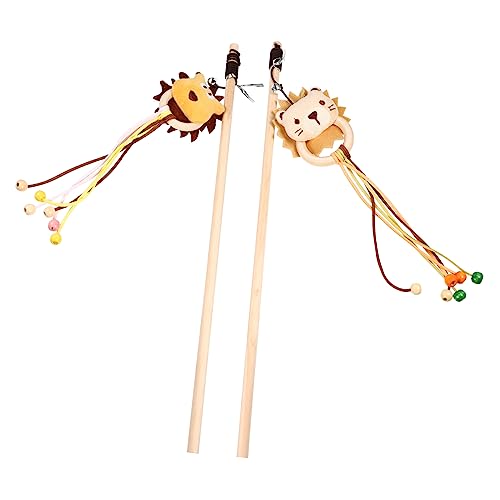SEWOART 2 Stück Interaktives Katzenspielzeug Katzenangel mit Glocke für Indoor Fördert Bonding mit Ihrer SEWOART 2 Stück Interaktives Katzenspielzeug Katzenangel mit Glocke für Indoor Fördert Bonding mit Ihrer von SEWOART