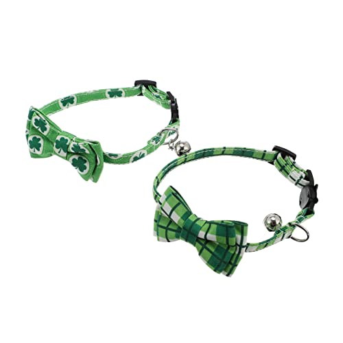 SEWOART 2 Stück Katzenhalsband Verstellbares Katzenhalsband Katzenschleife Kätzchenhalsband Mit Glöckchen Zubehör Süße Katzen Katzenkrawatte Haustierglocken Welpen von SEWOART