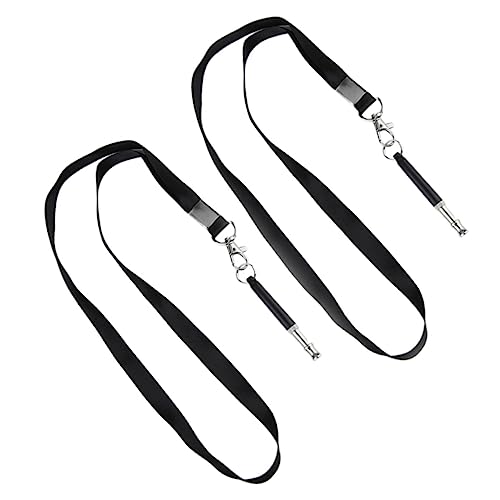 SEWOART 2 Stück Pfeife für Hunde Hundepfeife mit Lanyard Leichtgewichtige Hundepfeife Chihuahua-Hundepfeife Rottweiler-Hundepfeife Hundepfeifentraining Haustierpfeife Black von SEWOART