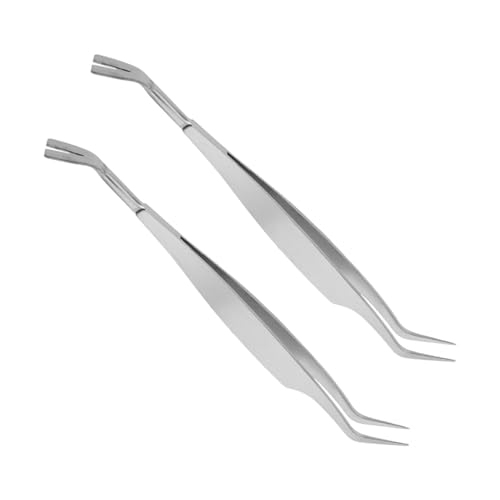 SEWOART 2 Stück Pinzette pet Grooming Tool Haustierpflege Werkzeug Tierpflege-Kit Haustierpflegeprodukt Tierpflege-Accessoire Zeckenzange Haustierclip Edelstahlclip Rostfreier Stahl Silver von SEWOART