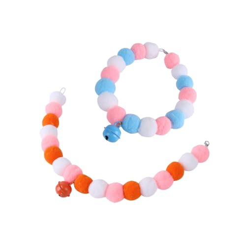 SEWOART 2 Stück Silvester Party silvesterparty Wollball Haustierdekoration Kragen Halloween-Katze weiche Katze Haustierbedarf Hundehalsbänder Haarball von SEWOART