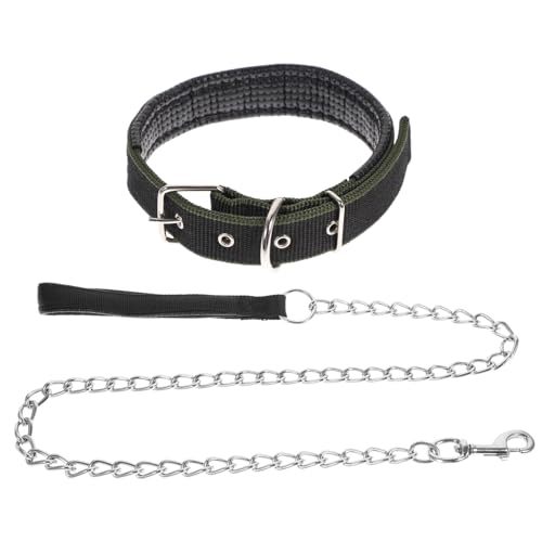 SEWOART 2 Stück Teiliges Haustier Halsband mit Strapazierfähiger Eisenkette Verstellbares Hundehalsband für Hunde Robustes Kettenhalsband für und Outdoor Sport von SEWOART