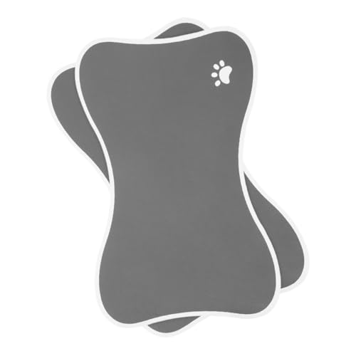 SEWOART 2 Stück Teiliges Pet Feeding Mat in Knochenform rutschfeste Futtermatte für Kleine Hunde und Katzen Stabiler Napfunterlage mit Anti-rutsch-Boden Leicht zu Reinigen für Indoor und von SEWOART